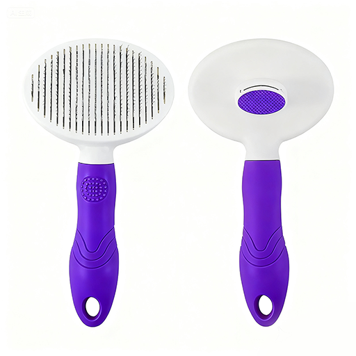 Customized Pet Comb with Silicone Handle - One - Button Hair Removal, Diverse Shapes for Pet Care
